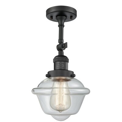 Chesapeake 1 - Light 7.5" Unique/Statement Schoolhouse Semi Flush Mount