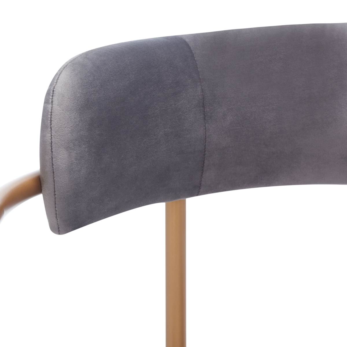 Camille Side Chair - Dark Grey / Gold - Safavieh - Image 2