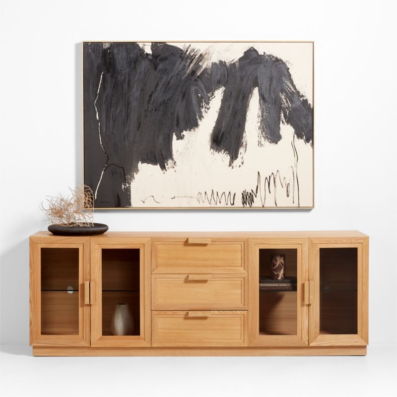 "Overarching" by Mary Elizabeth Peterson White Canvas 65"x47" Framed Wall Art Print - Image 1