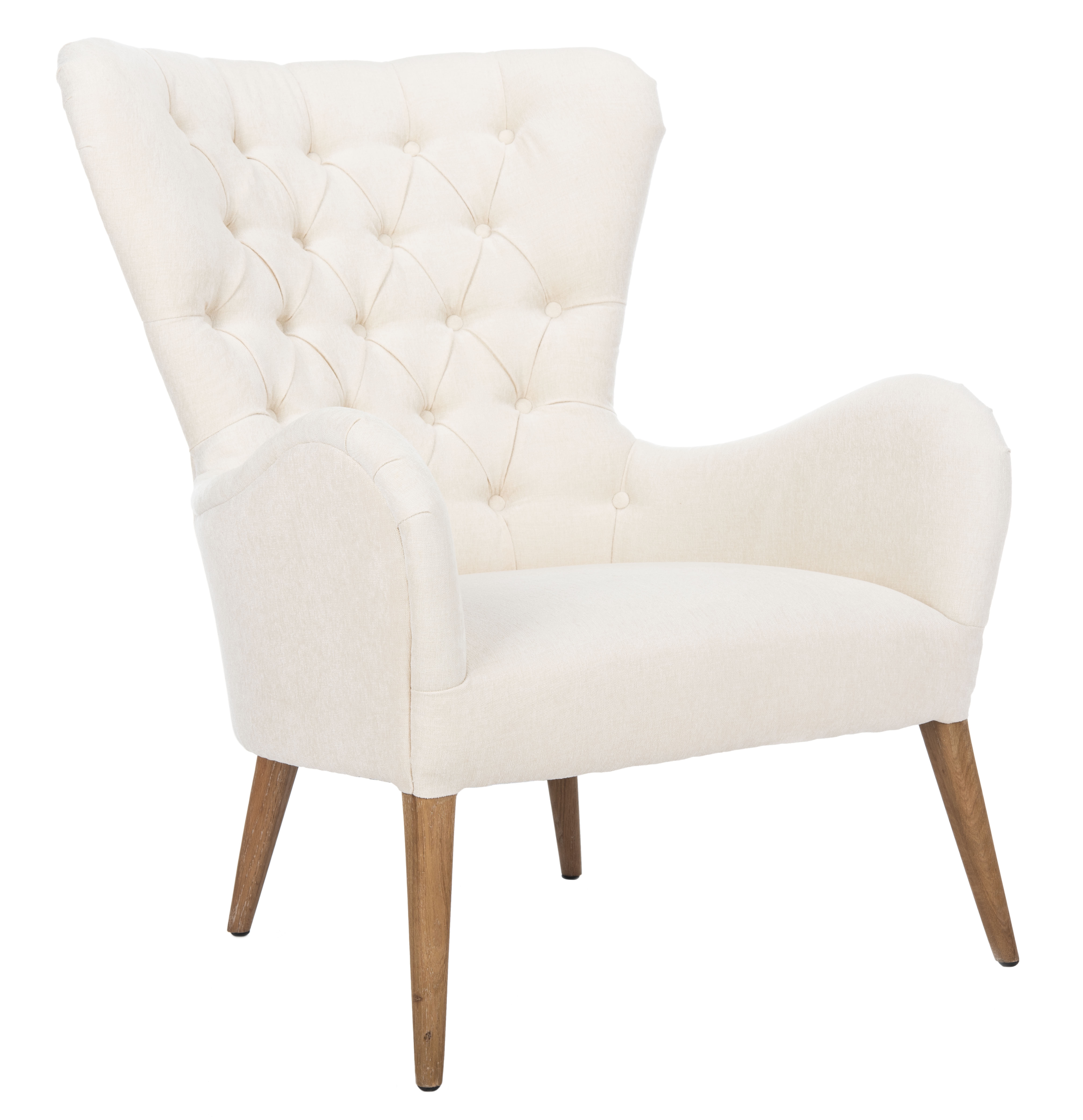 Brayden Contemporary Wingback Chair - Off White - Arlo Home - Image 4