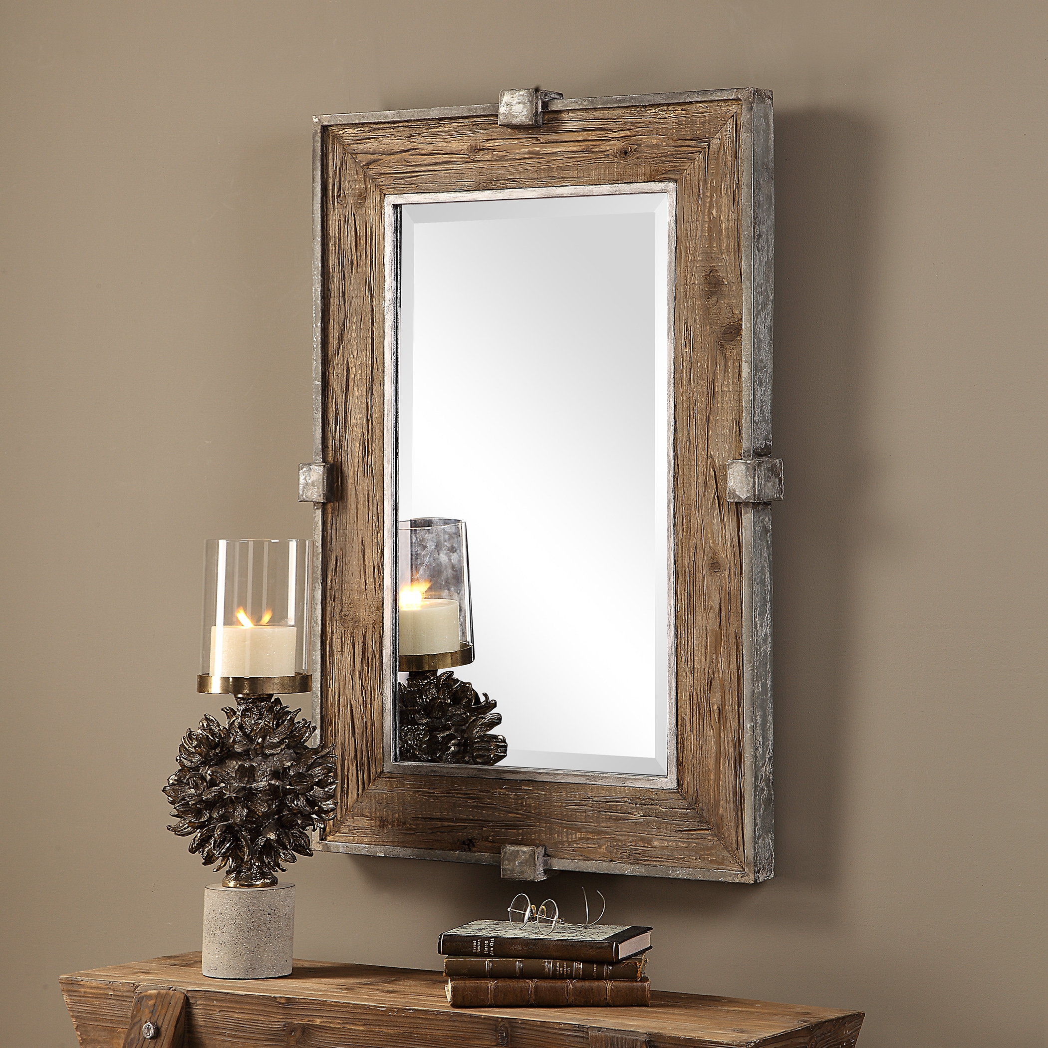 Siringo Weathered Wood Mirror - Image 2