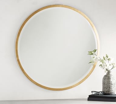 Layne Oversized Round Wall Mirror, Brass - 49" - Image 2