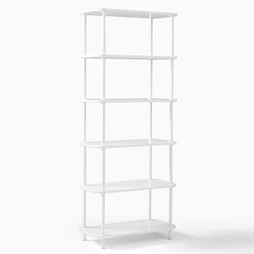 Wood Shelf Unit, Single, Metal &amp; White - Image 2