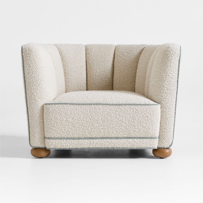 Hatsby Cream Boucle Kids Accent Chair by Jake Arnold - Image 0
