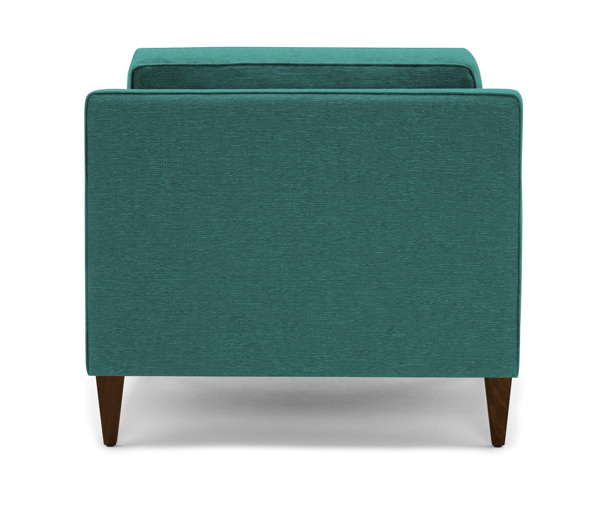 Green Levi Mid Century Modern Chair - Essence Aqua - Mocha - Image 4