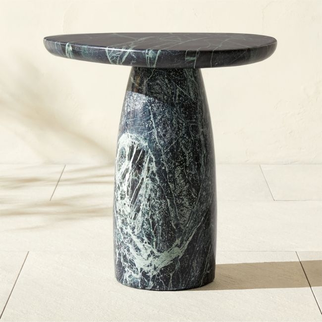 Yuma Green Marble Indoor/Outdoor Side Table - Image 0