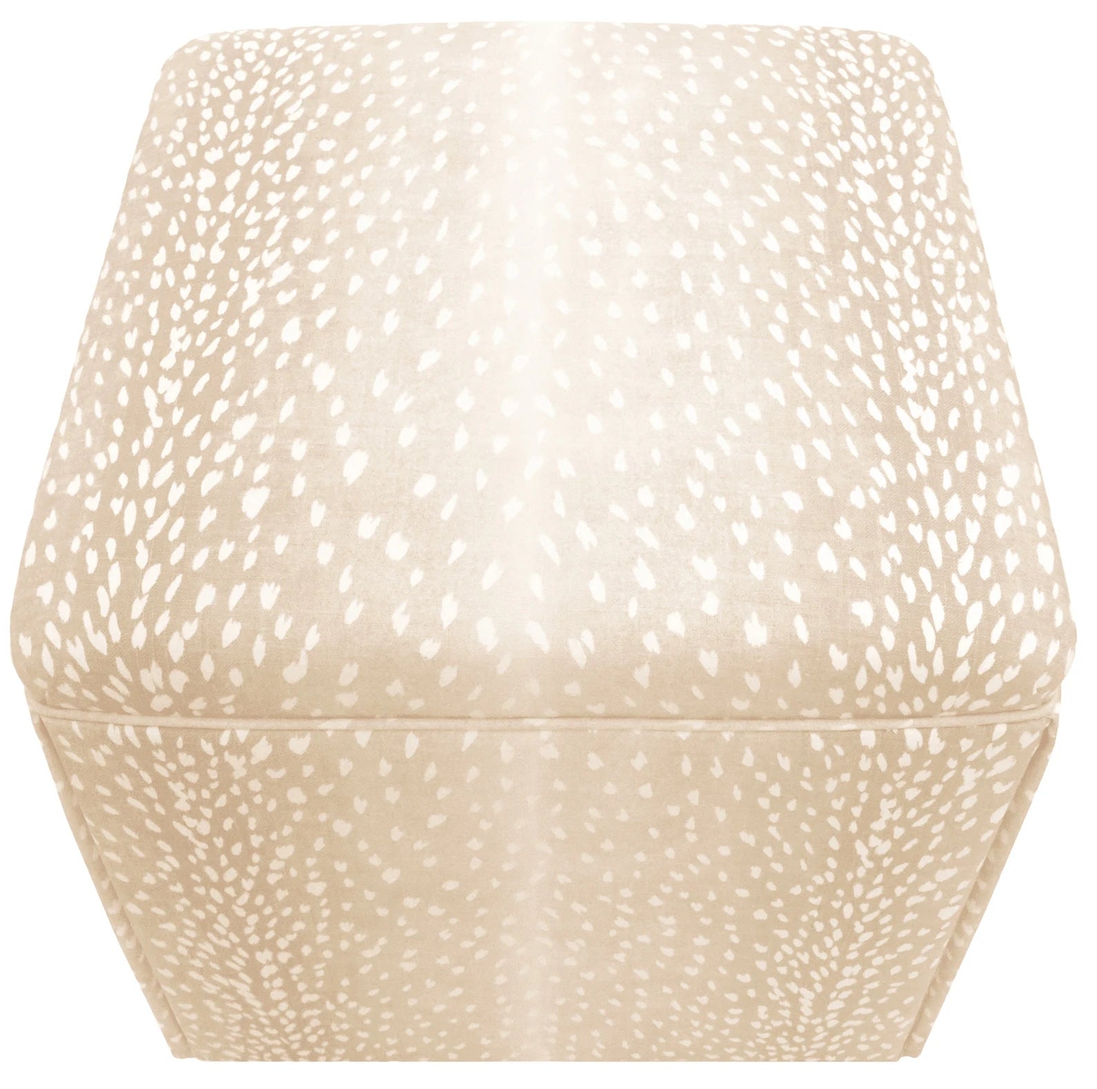 THE SKIRTED OTTOMAN :: ANTELOPE LINEN PRINT // CAMEO - BY THE YARD - Image 2