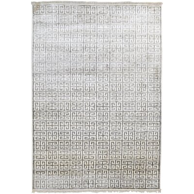 One-of-a-Kind Hand-Knotted 6' x 9' Viscose Area Rug in Gray - Image 0