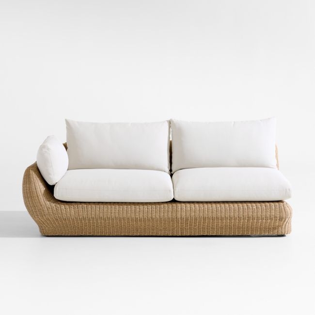 Ipanema Wicker Left Arm Outdoor Sofa with Cushions - Image 0