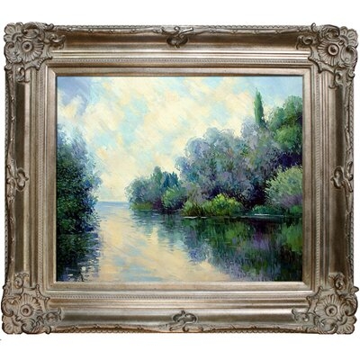 The Seine Near Giverny by Claude Monet Framed Painting on Canvas - Image 0