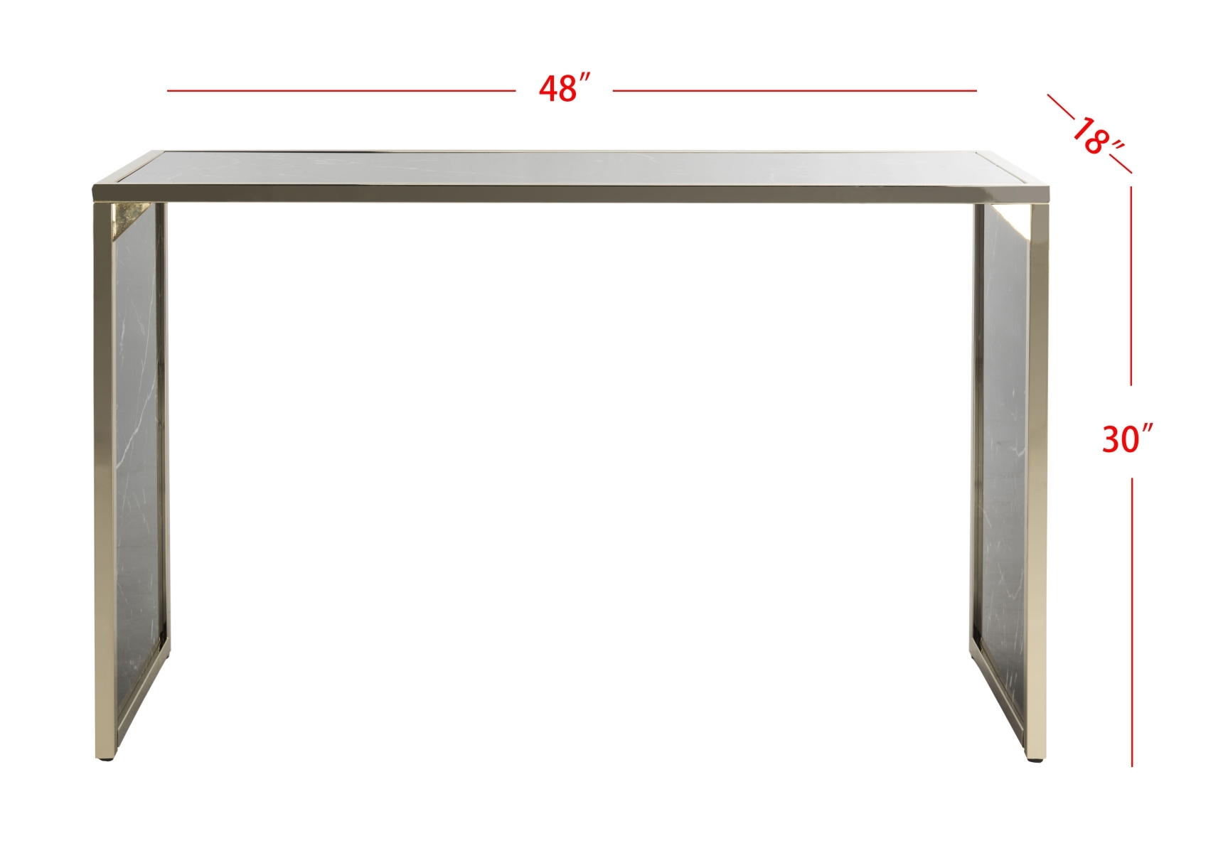 Kylie Console Table - Black / Brass - Safavieh - Image 6