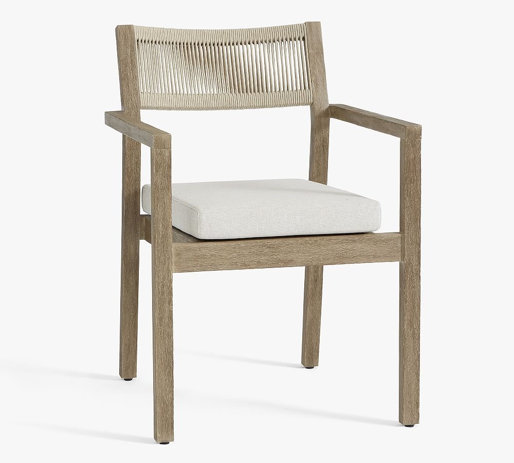 Indio Coastal FSC(R) Eucalyptus Rope Dining Chair Frame, Weathered Gray - Image 0