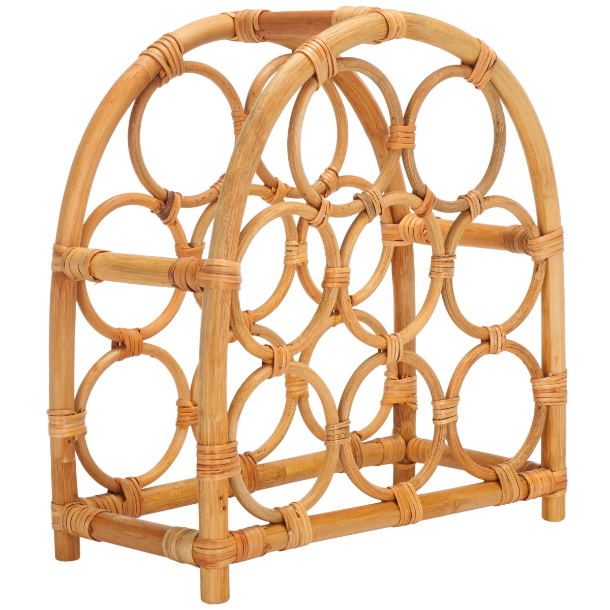 Wilda Rattan Wine Rack - Natural - Safavieh - Image 7