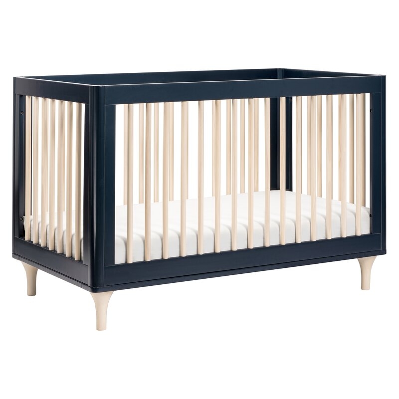 Lolly 3-in-1 Convertible Crib Color: Navy/Washed Natural - Image 0