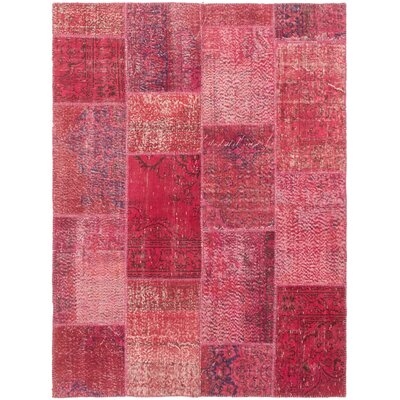 One-of-a-Kind Knel Hand-Knotted 1980s Pink 6' x 8'1" Wool Area Rug - Image 0