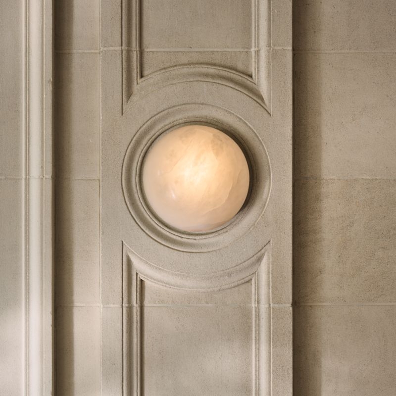 Ollina Indoor/Outdoor Alabaster Wall Sconce 10" - Image 4