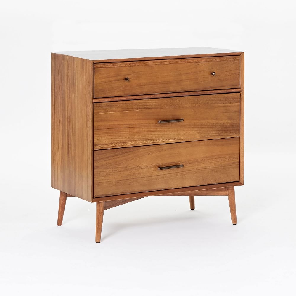 Mid-Century (36") 3-Drawer Dresser, Acorn - Image 0