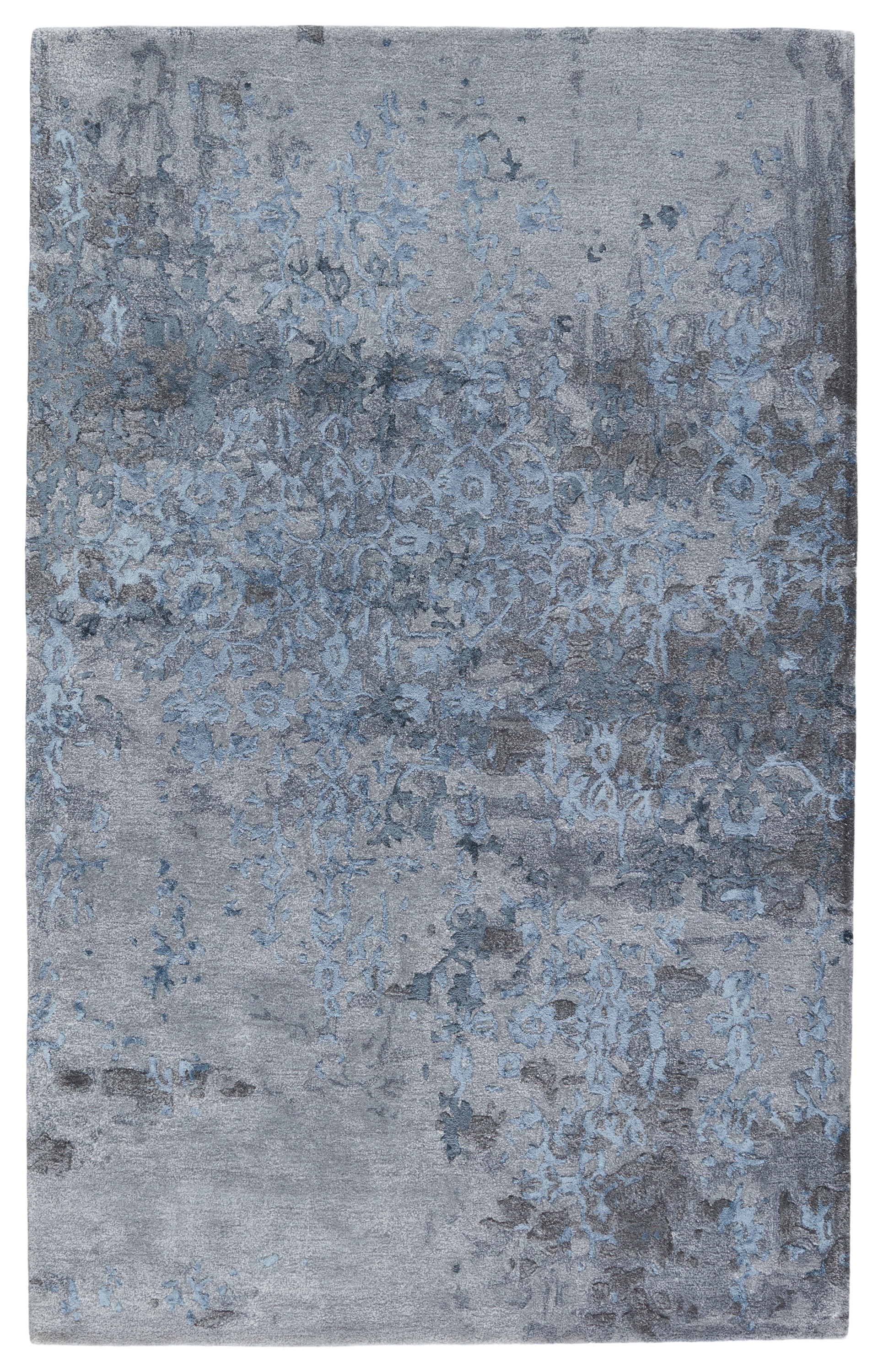 Ballare Handmade Abstract Blue/ Gray Area Rug (9'X12') - Image 0