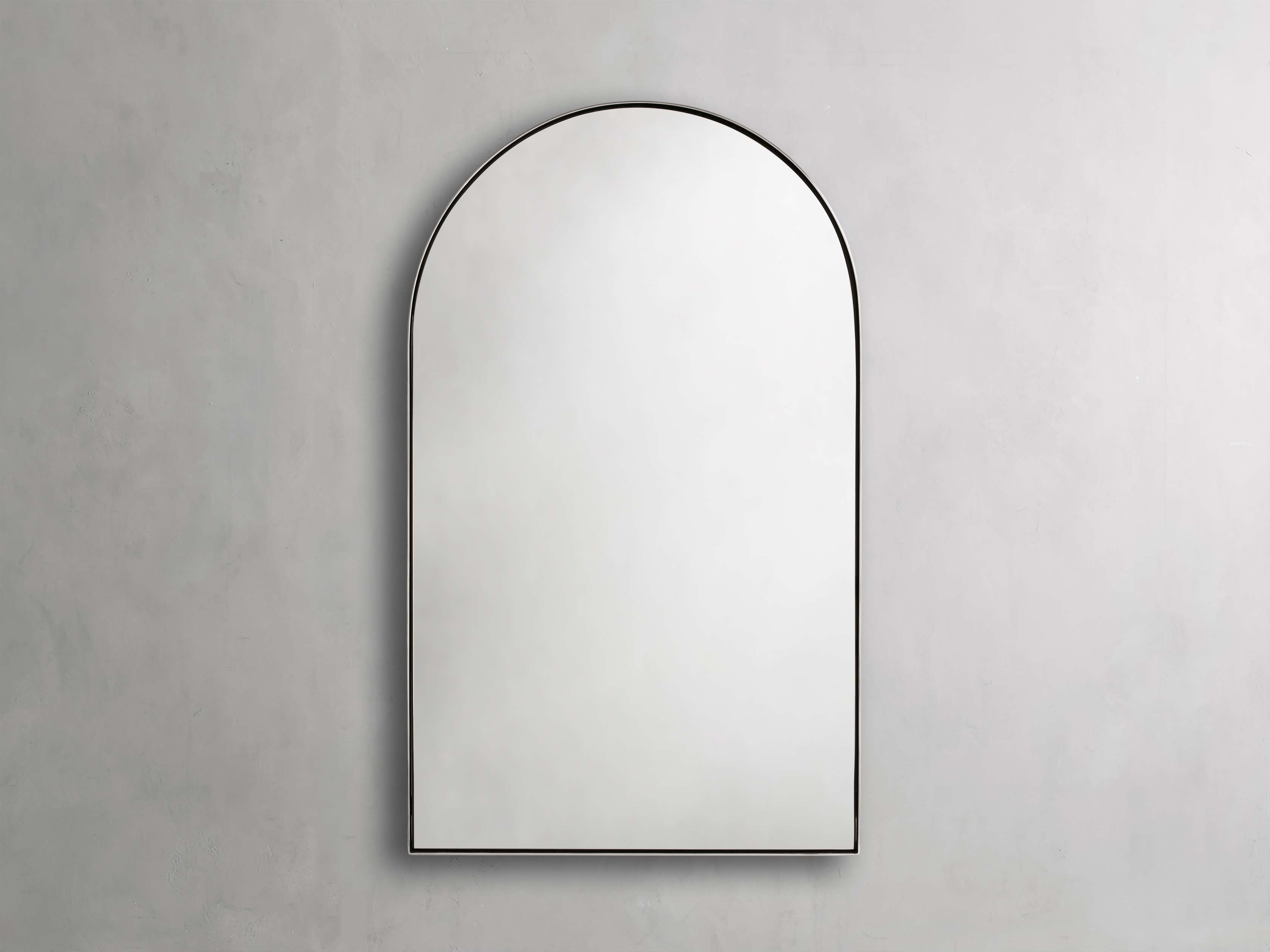 Lira Arch Wall Mirror in Metal Silver  Nickel - Image 0