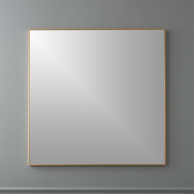 Infinity Brass 31" Square Wall Mirror - Image 0