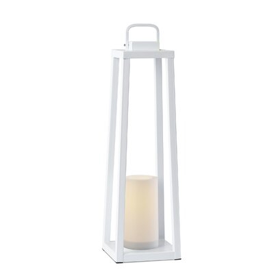 Redvale Battery Powered LED Outdoor Lantern with Electric Candle - Image 0