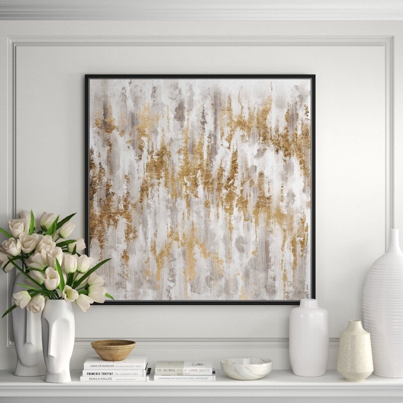 JBass Grand Gallery Collection 'Gold Sands' Framed Graphic Art Print on Canvas - Image 0