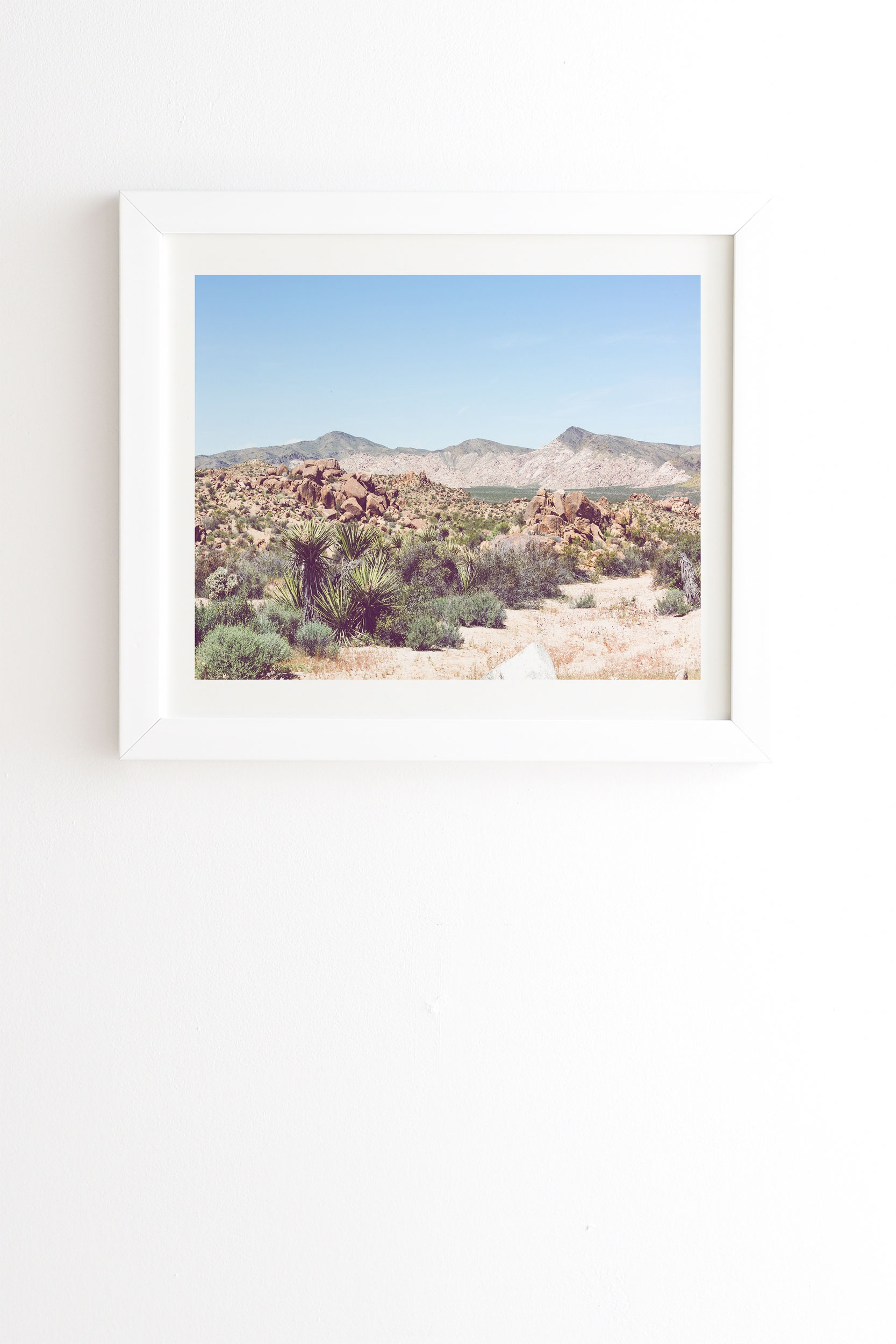 Joshua Tree Vista by Ann Hudec - Framed Wall Art Basic White 30" x 30" - Image 1