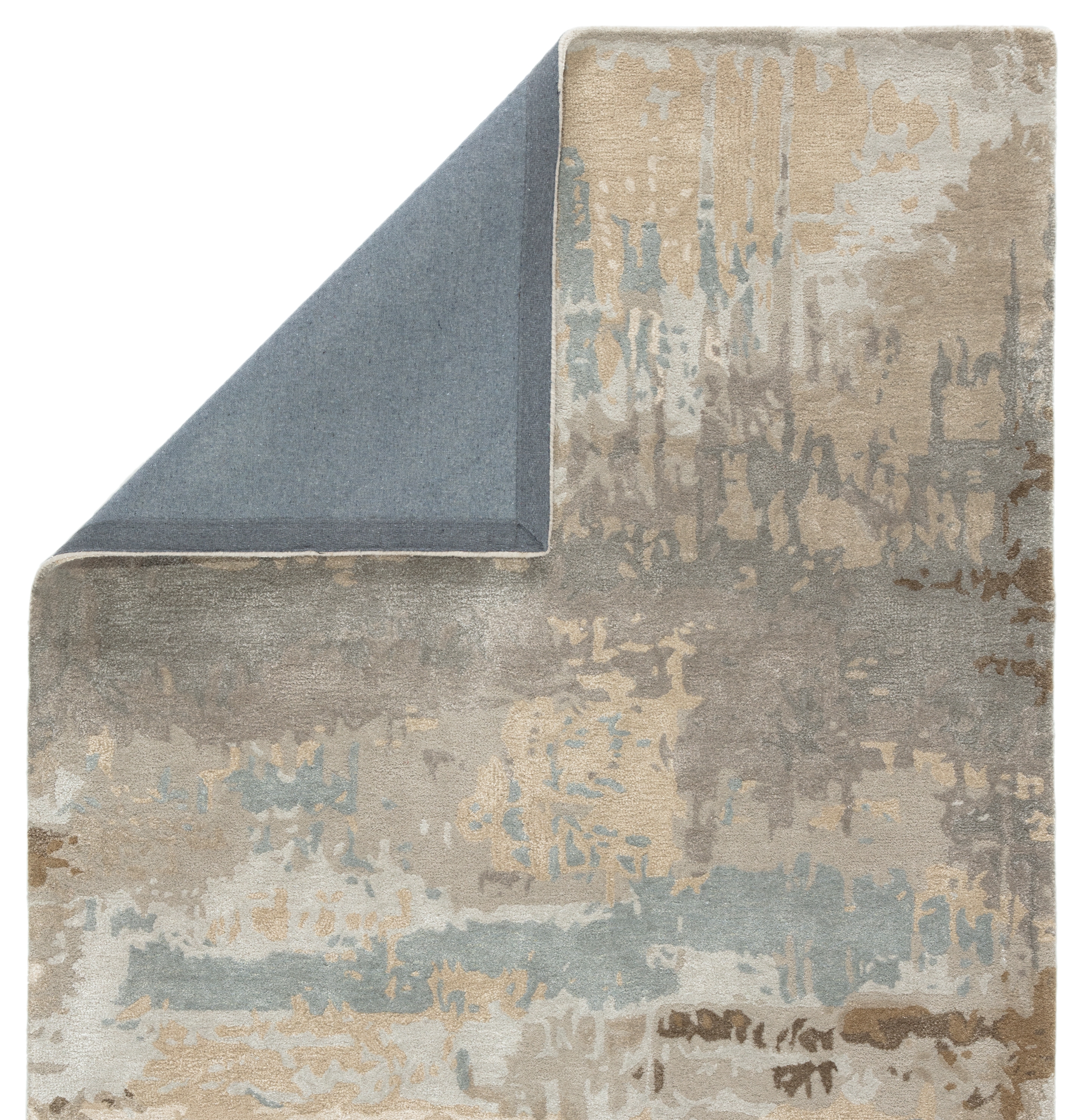 Benna Handmade Abstract Brown/ Gray Area Rug (2'X3') - Image 2