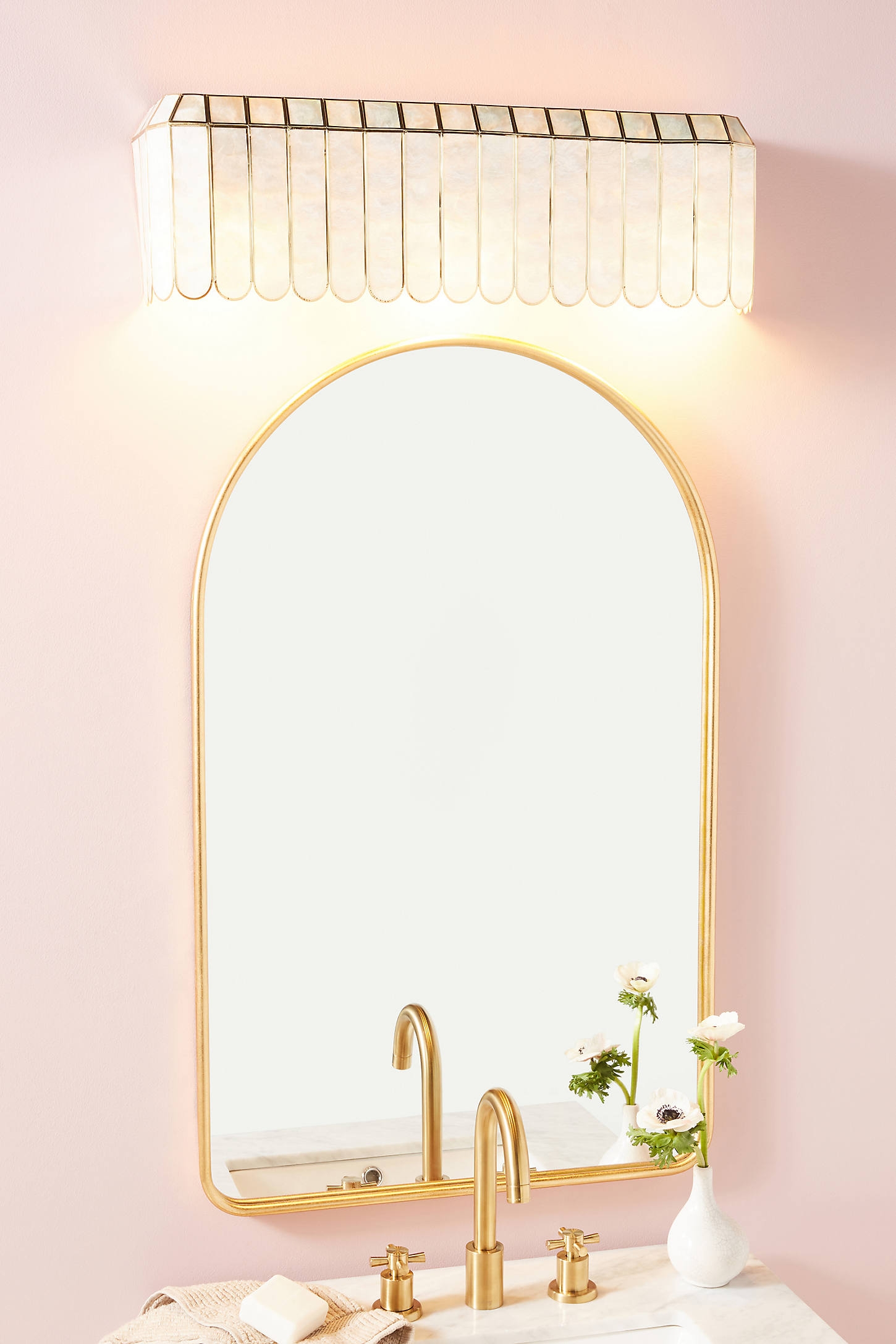 Madelyn Capiz Faceted Vanity Sconce - Image 0