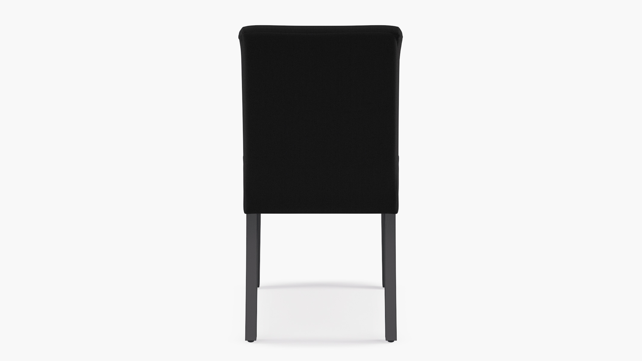 Classic Dining Chair, Raven Everyday Linen, Black - Image 3