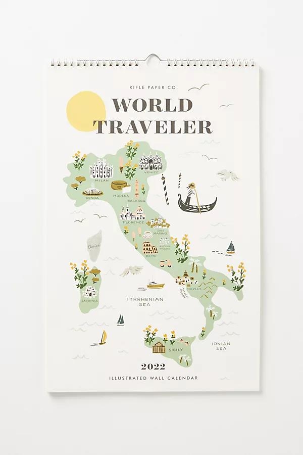 Rifle Paper Co. World Traveler 2022 Wall Calendar By Rifle Paper Co. in White - Image 0