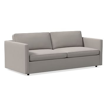 Harris 86" Sofa, Poly , Performance Velvet, Silver, Concealed Supports - Image 0