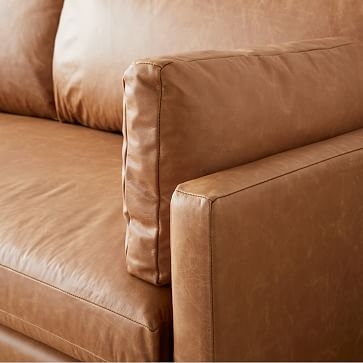 Marin 86" Sofa, Standard Depth, Ludlow Leather, Sesame - Image 2