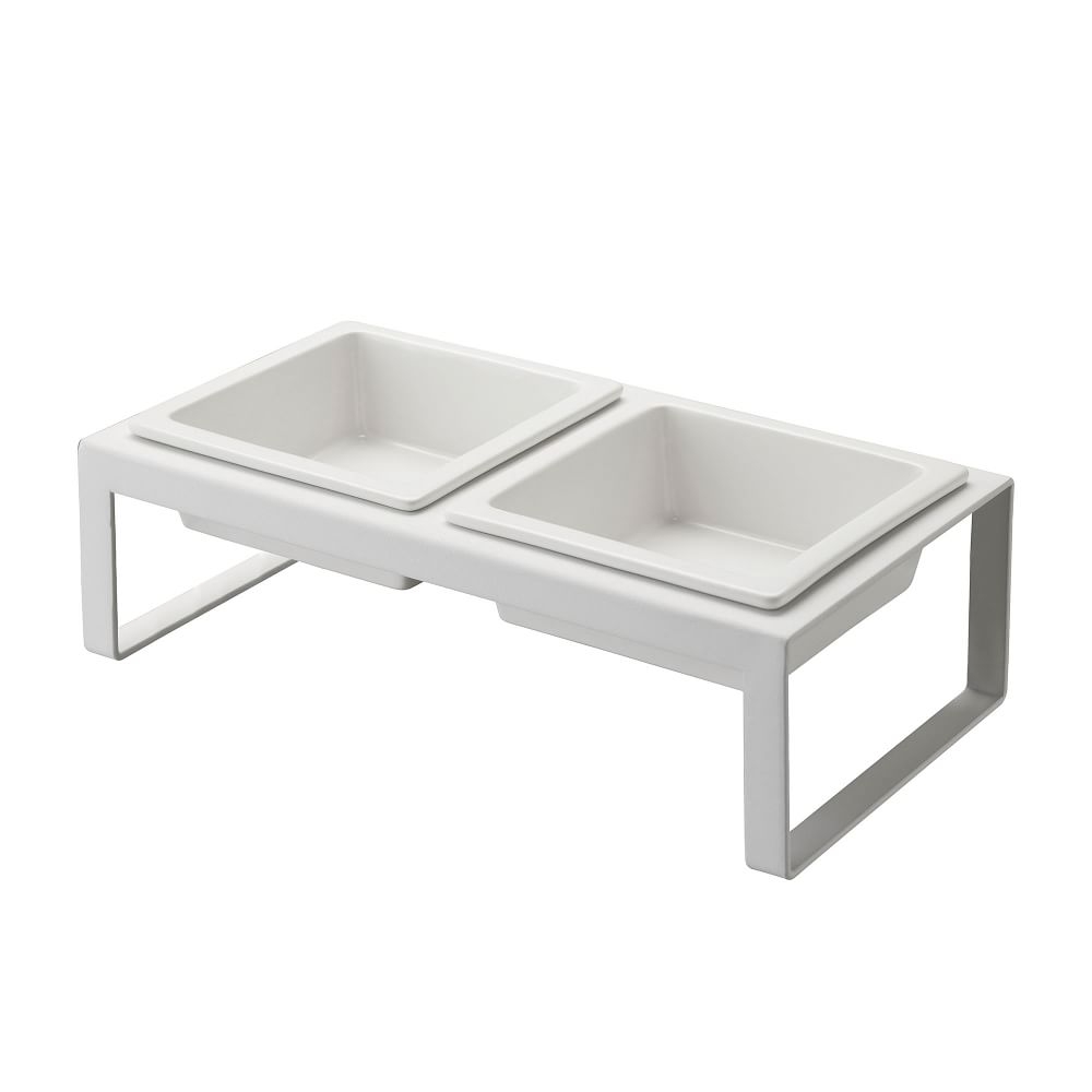 Pet Food Bowl, White - Image 0