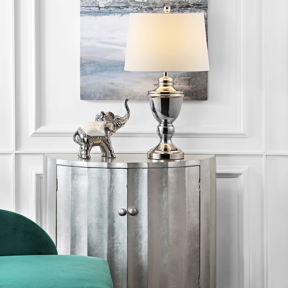 Ressa Table Lamp - Nickel - Safavieh - Image 3