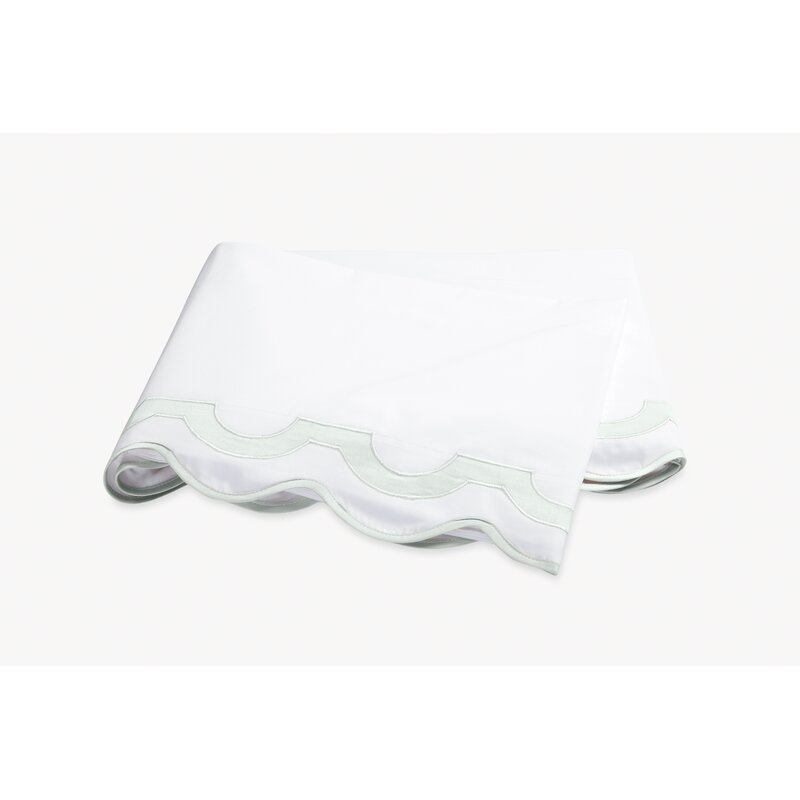 Matouk Mirasol 600 Thread Count 100% Cotton Flat Sheet Size: Full/Queen, Color: Opal - Image 0