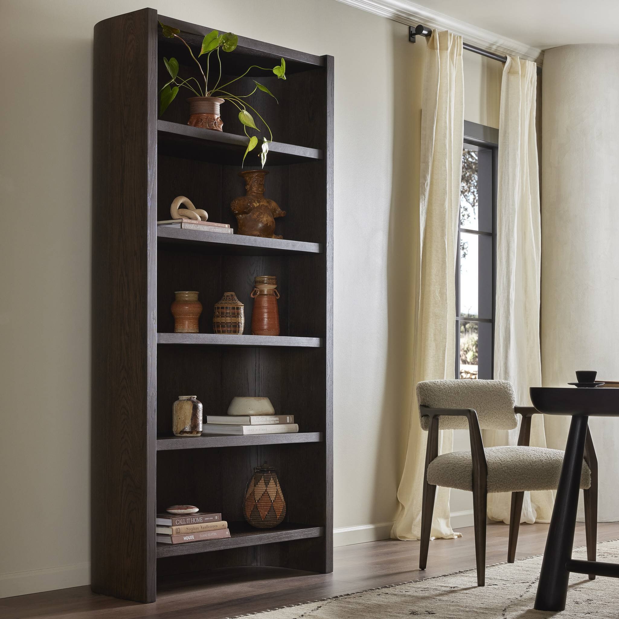Lockhart Bookcase - Rubbed Black Oak Solid - Image 10