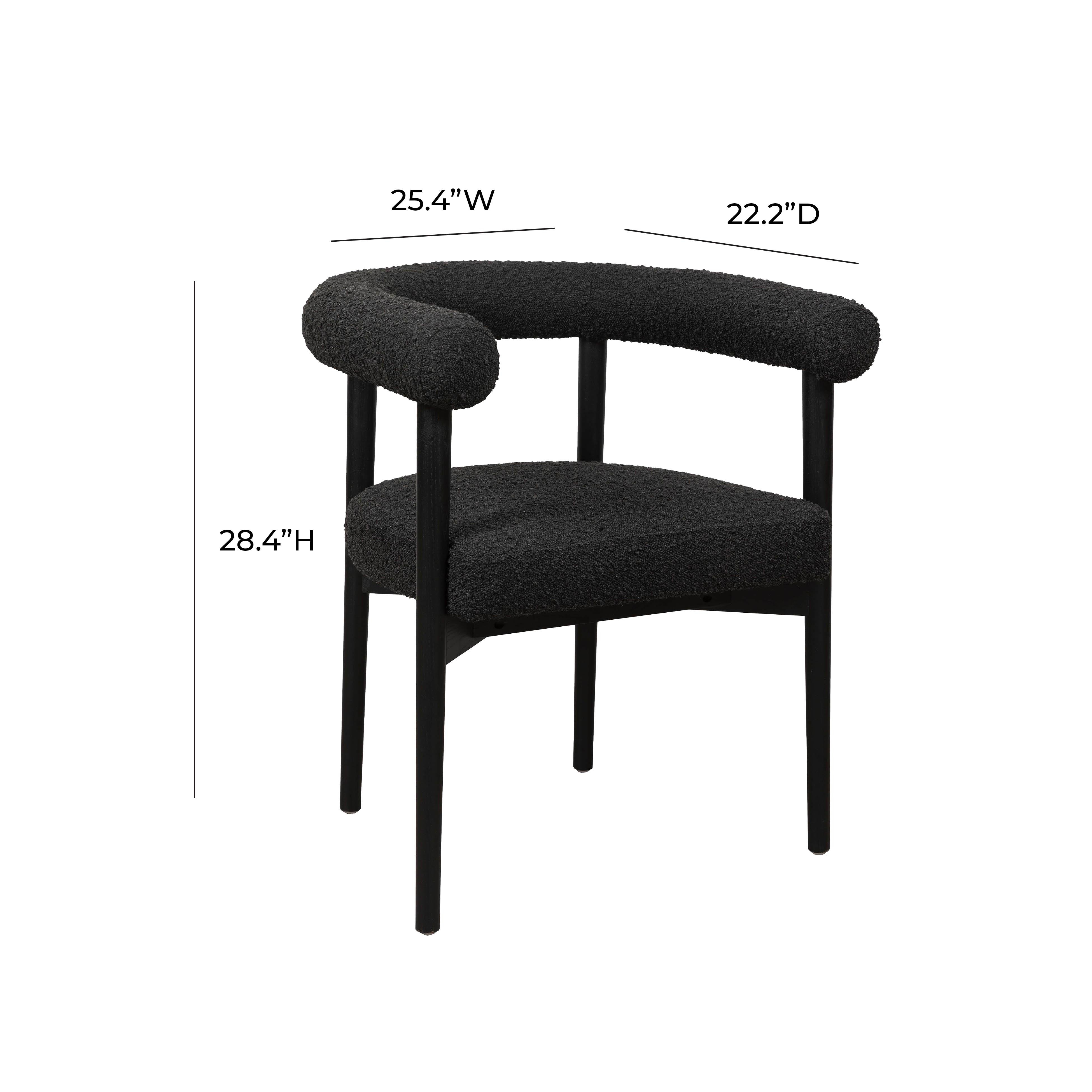 Spara Black Boucle Dining Chair - Image 4