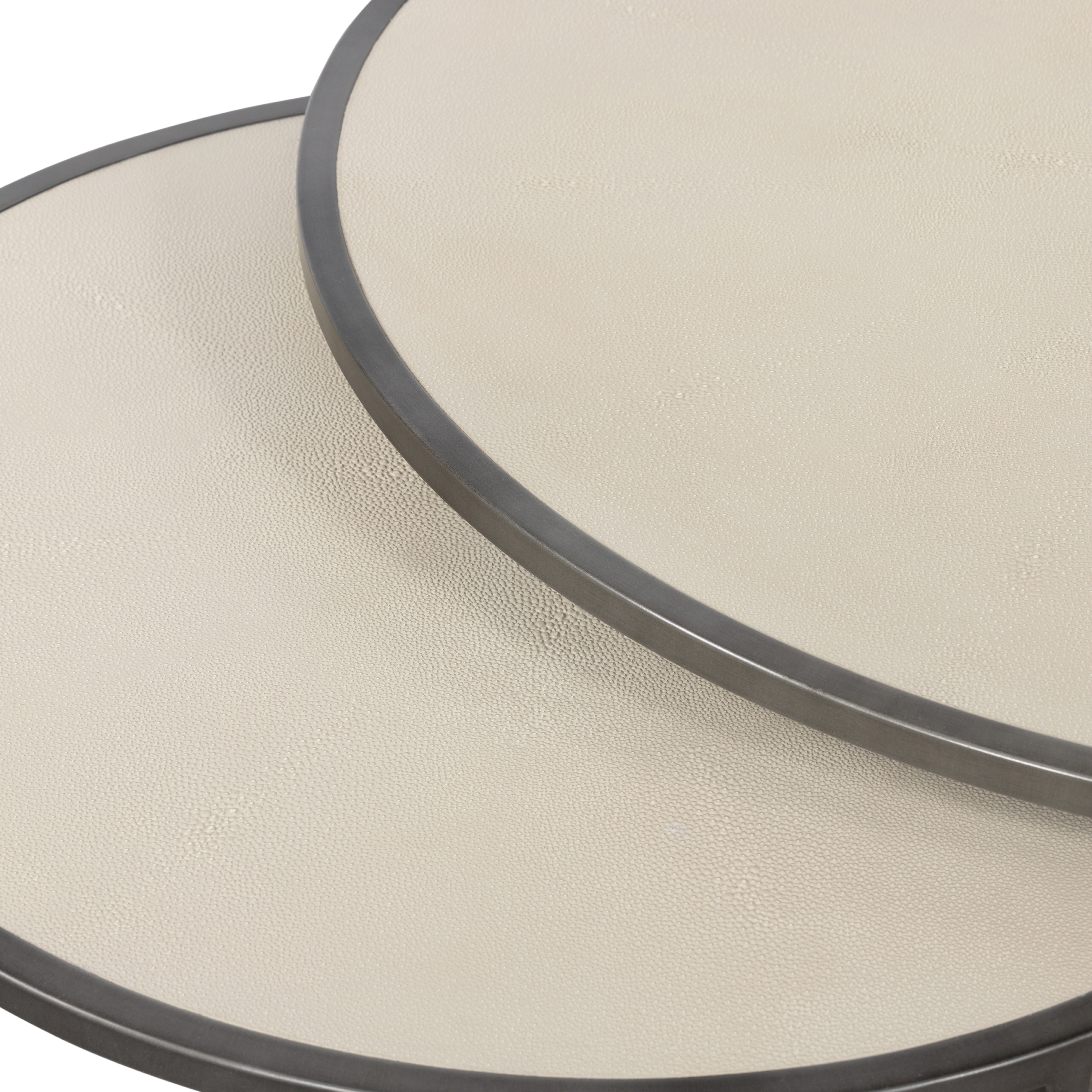 Shagreen Nesting Coffee Table - Ivory Shagreen - Image 2