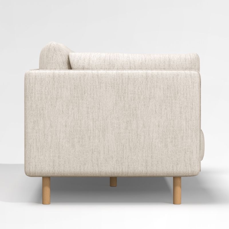Wells Sofa with Natural Leg Finish, Tribute Gravel - Image 3