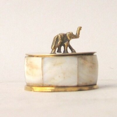 Elephant Pill Box Case Figurine - Image 0