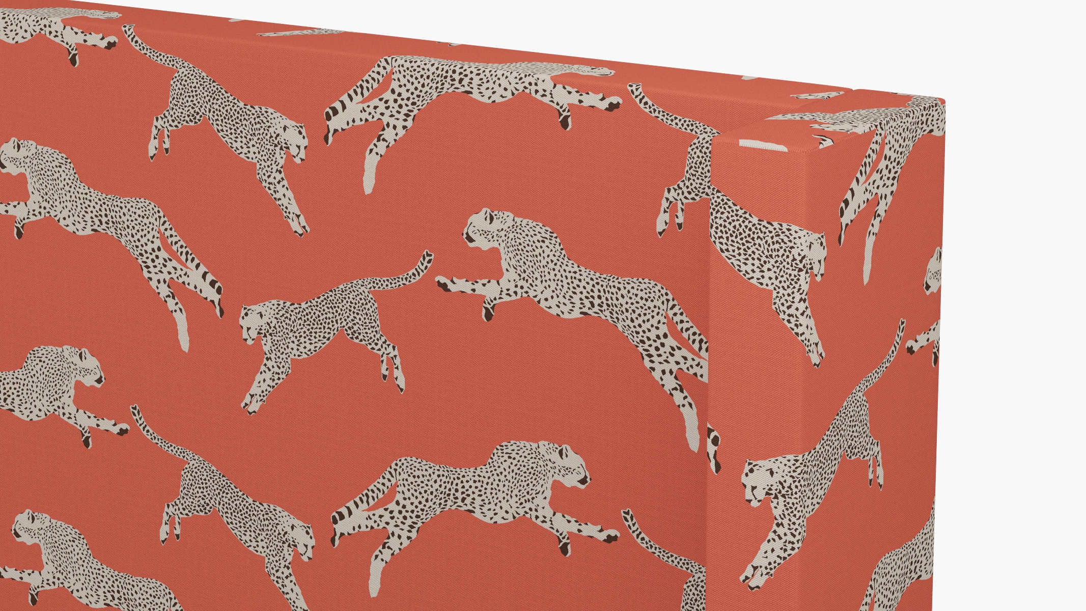 Modern Wingback Headboard, Henna Cheetah, King - Image 2