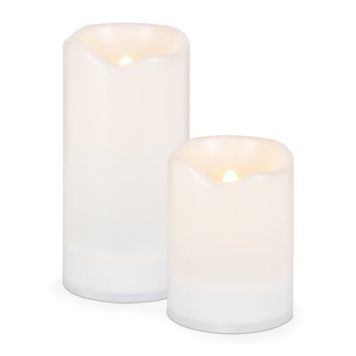 2 Piece Solar Unscented Flameless Candle Set - Image 0