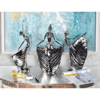 Mirrored Chrome  Exotic Dancer Set Of 3 - Image 0