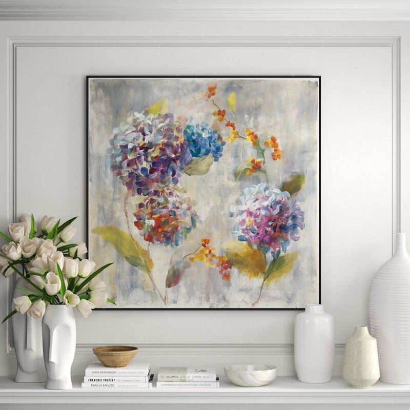 JBass Grand Gallery Collection 'Autumn Hydrangea I' Framed Print on Canvas - Image 0
