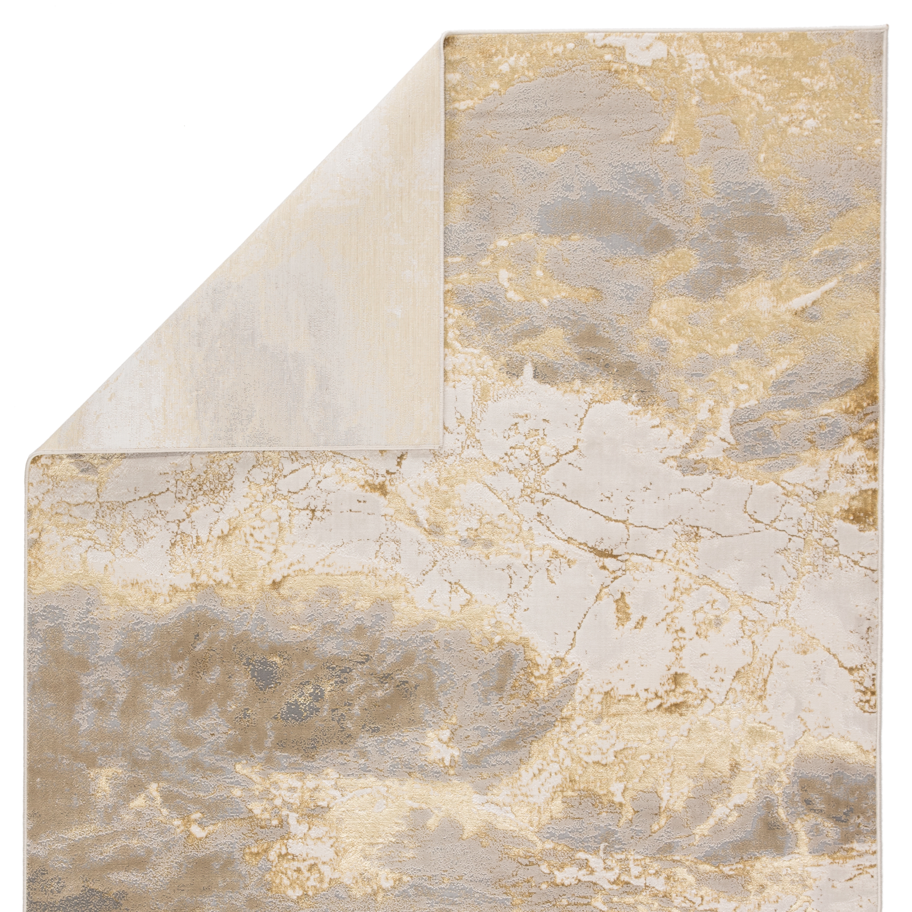 Cisco Abstract Gray/ Gold Area Rug (6'7"X9'6") - Image 2