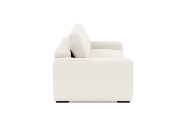 Ainsley Sofa with White Cirrus Fabric, down alt. cushions, and Matte Black legs - Image 2