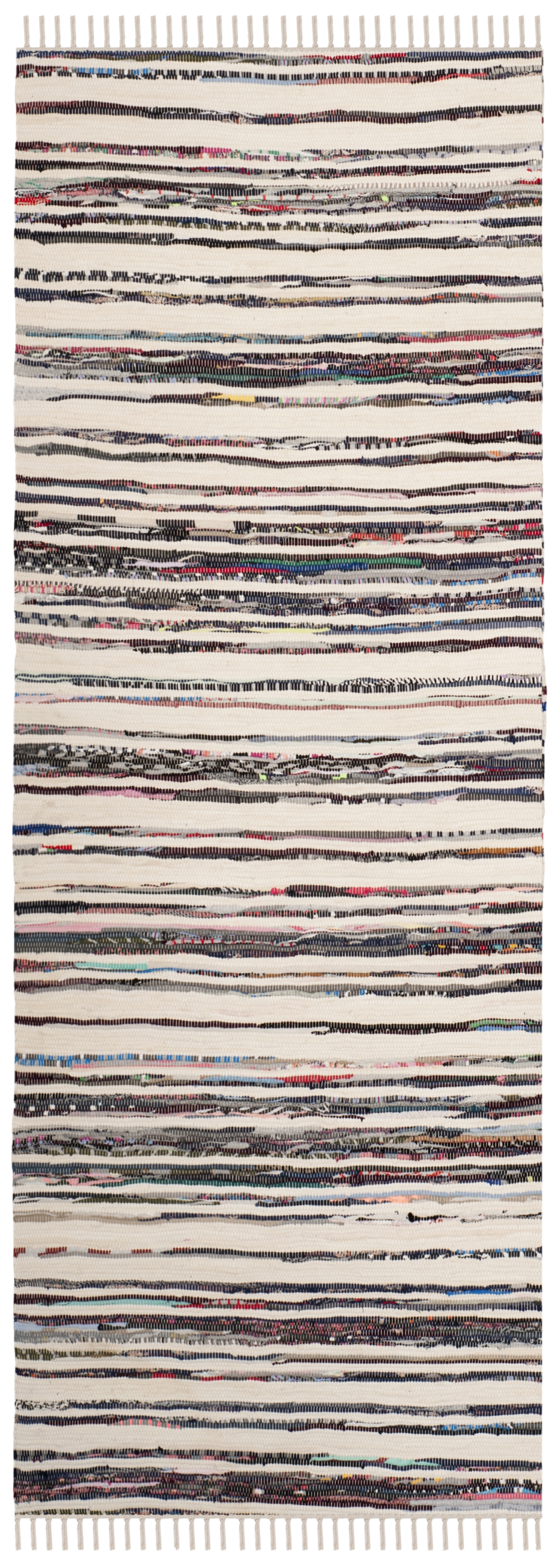 Arlo Home Hand Woven Area Rug, RAR126Q, Ivory/Charcoal,  2' 3" X 10' - Image 0