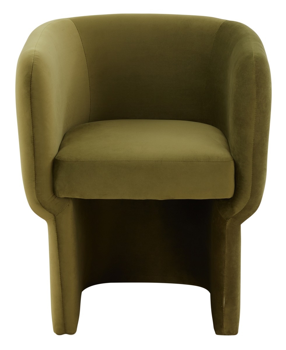 Wally Velvet Dining Chair - Olive Green - Image 0