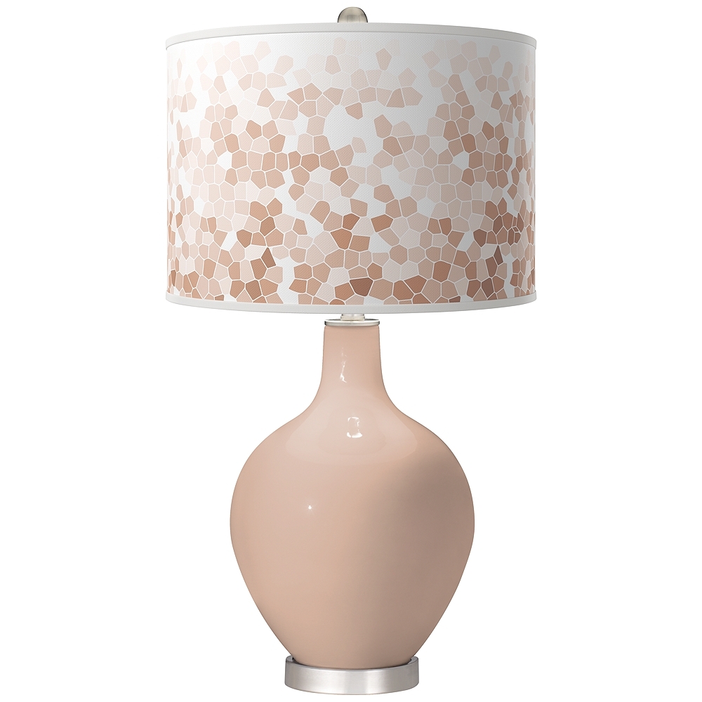 Italian Coral Mosaic Ovo Table Lamp - Image 0